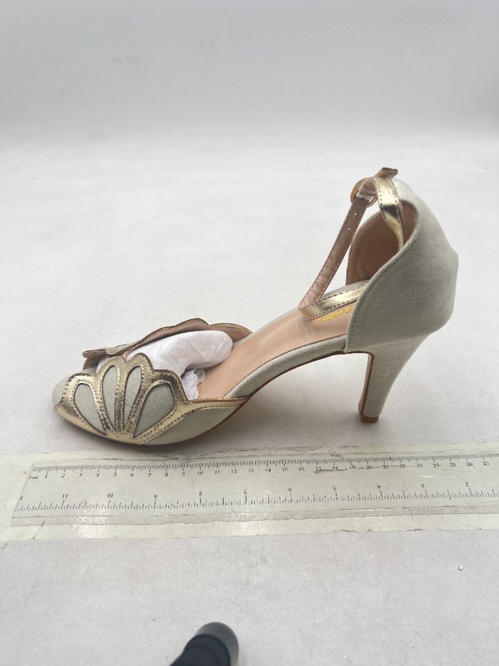XYD White Dance Ballroom Latin Jazz Sandals High Heels Peep Toe Ankle Strap Shoe